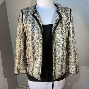 MSSP Max Studio Special Produxts Zip up Snakeskin Jacket! Alanis Morissette! Med